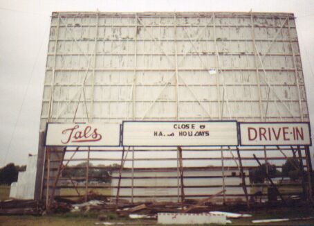 A second shot of Tal's Drive In being torn down.