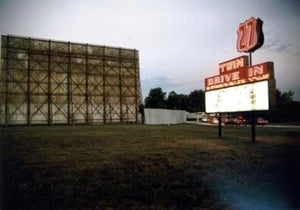 screen tower and marquee; taken September, 1999