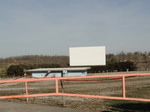 from the back of the field looking down