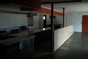 Interior of snack bar.