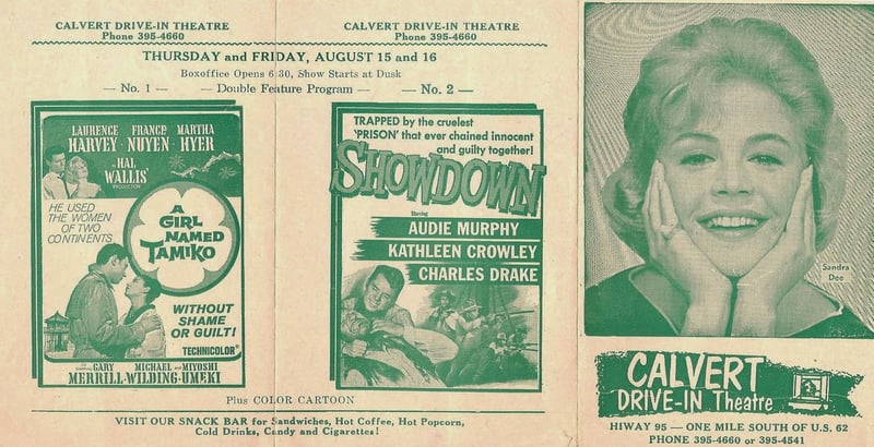 1963 Flyer for the Calvert Drive-In