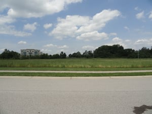 Mostly still an open field with some development near US-25