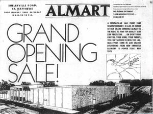 Ad for Almart, the store that replaced the East Drive-in.