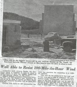 Courier-Journal article 6/12/1949 w/picture of construction of Kenwood.