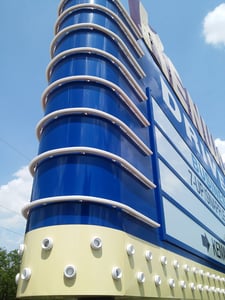 Another close-up of the restored marquee