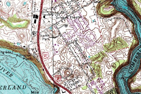 Topograhical map of the Lakeview Drive-in. You can also see the 27 Twin Drive-in in this map. Both Drive-ins were less than a mile apart.