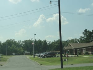 County Health Center and housing at end of Memory Lane