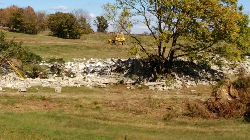 The screen has been bulldozed down after efforts to re-open failed.