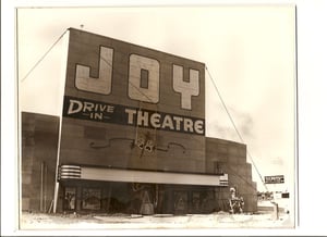 joy drive-in theater taken just before the grand opening.