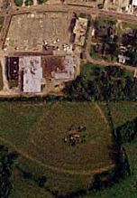 Aerial Photograph, This drive-in is behind the strip mall, which houses an 4-plex
