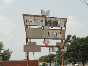 Close up of former marquee