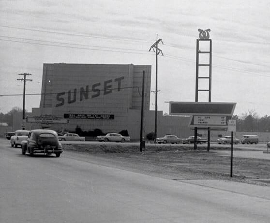 Sunset Drive-In at the Intersection of W. 70th (LA 511) and Mansfield Road (US 171) in Shreveport, LA.