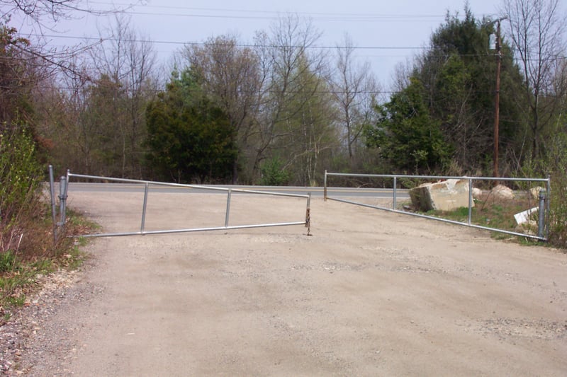 gate on entrance driveway.