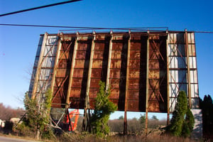 rear of screen (street side)