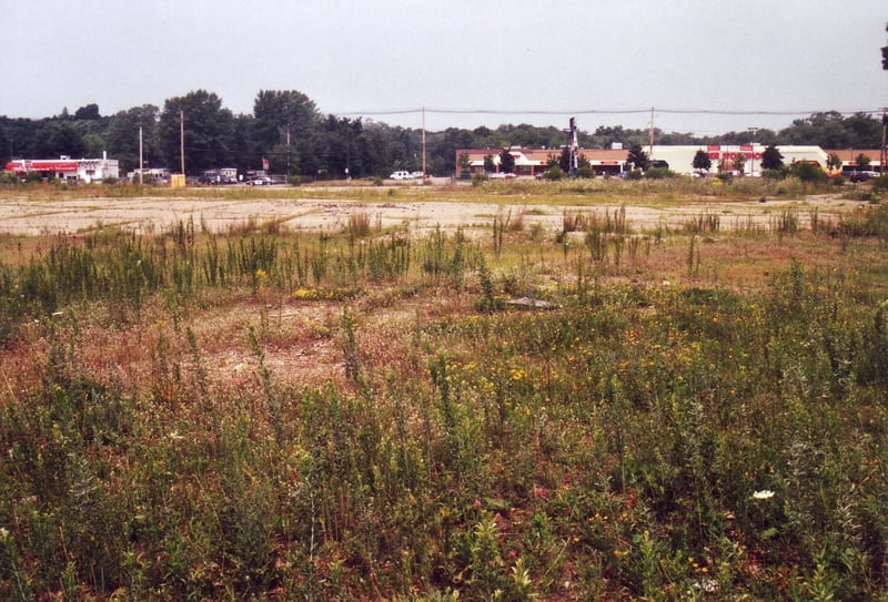 Field with marquee in the distance