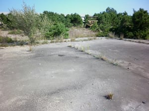 Foundation from the former concession building