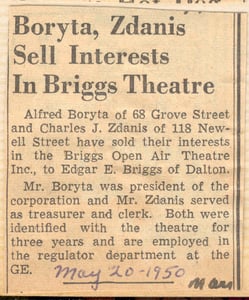 May 20, 1950 news that Alfred and Charles sold there interest.