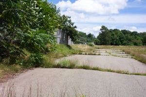 side exit road with fence