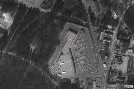 Aerial view of former location.