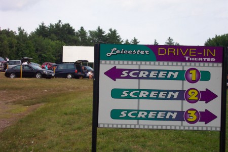 Directional sign at entrance after going through the ticket booths.