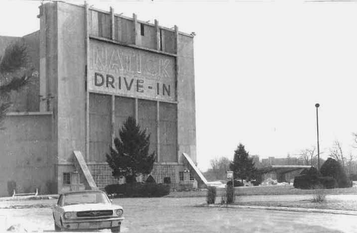 The Natick Drive In opened Friday June 30, 1950 and closed in 1977. It was located on the site of the Cloverleaf Marketplace strip mall, across the street from the former Wonderbread Factory.