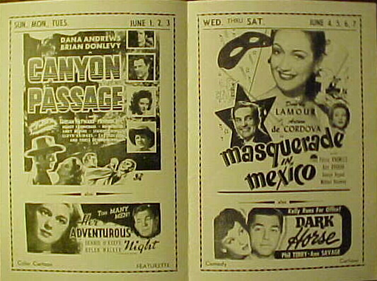 I did research on the movies in this program and all of these movies are from 1946 so this Drive-in was there as early as 1946.