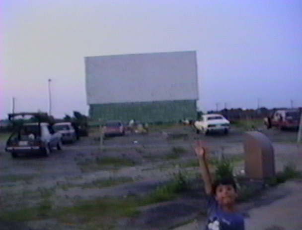 Dave Jr. in front of the SEEscreen.The snack bar had this old packman game.