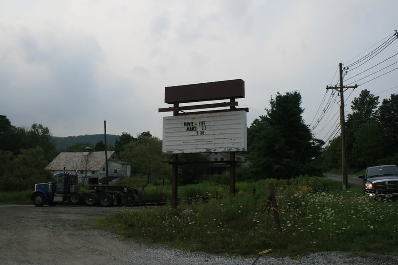 View from the entrance taken by the side of the road.