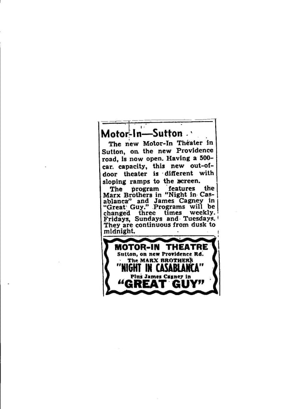 Opening ad from 5/17/47  Motor-In.