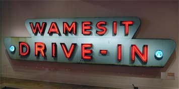 Neon sign from Drive-In. Courtesy of Tewksbury Historical Society Web Site