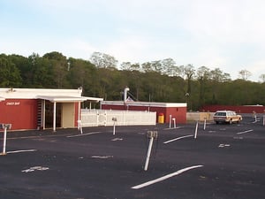 snack bar with projection booth in front