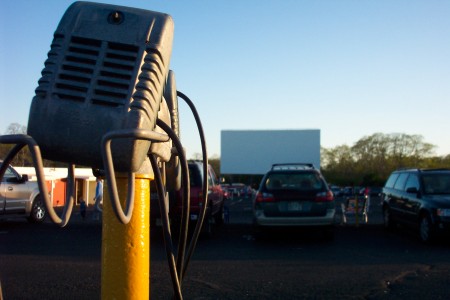 speaker post and screen.