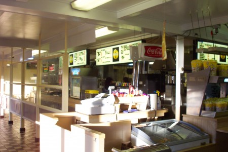 interior view of snack bar.