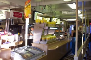 interior view of snack bar.