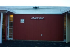 side view of snack bar