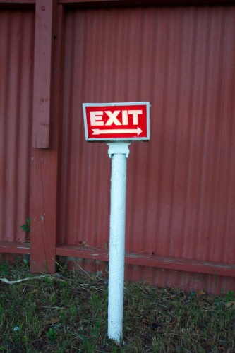 exit light on perimeter