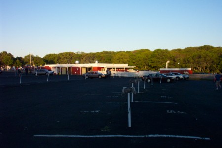 side view of lot and snack bar.