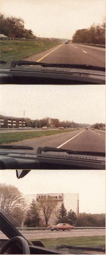 Indian Head Hwy East. POV as you approach theater from Capital Beltway (I-95). This is what you would see if you were headed to the Super Chief drive-in, just a couple of miles up the road.