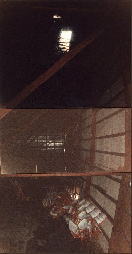 ABC screen interior. The shot I worked hardest to get and am most proud of. Notice old outdoor seats. I never even knew they existed. Small opening at screen's bottom, amidst chairs, is where I bellycrawled in to get this shot. Took photo while bala