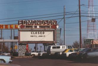marquee shot of the Edmondson Drive in Baltimore Maryland circa 1980's