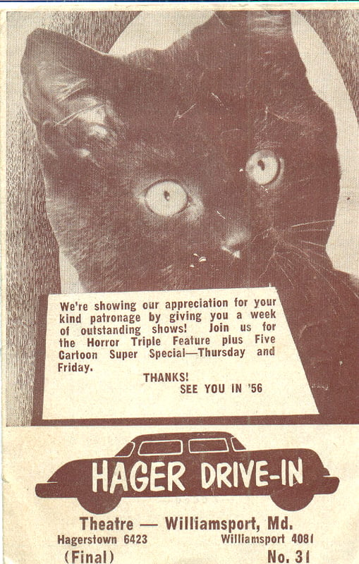 handbill advertisement from 1955-1956