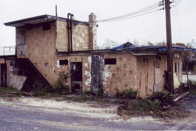 Back side of projection/concession building