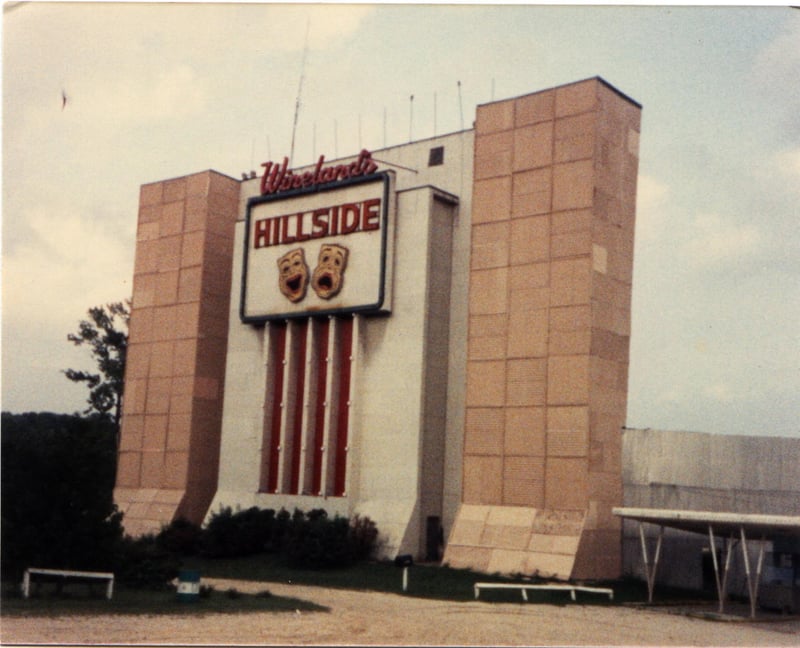 The theater may have been on its last legs, but you wouldn't know it from this angle of the screen.

