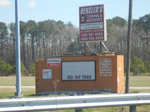 Cement base of the original theater marquee