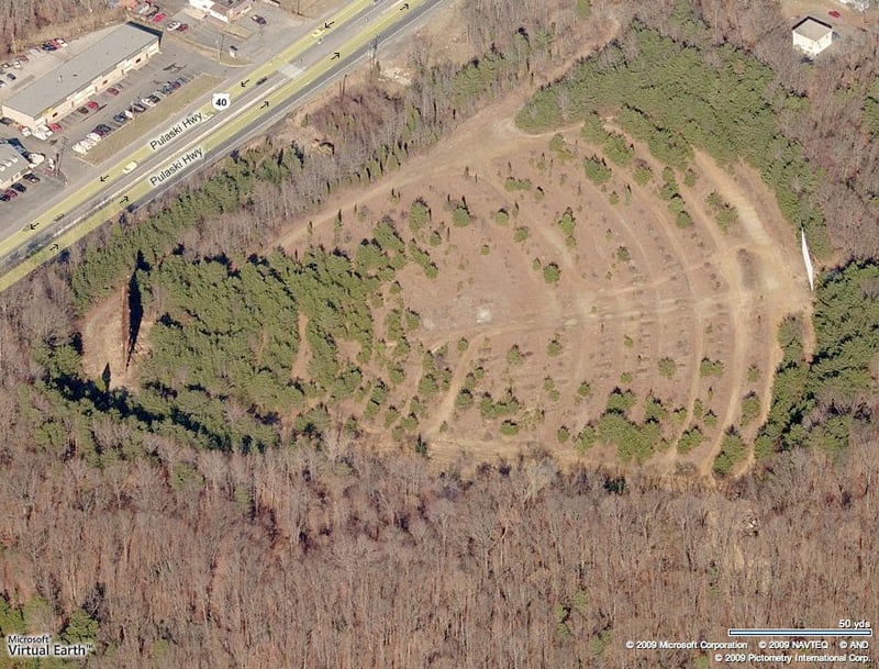 View looking North Note Screens still up in this shot