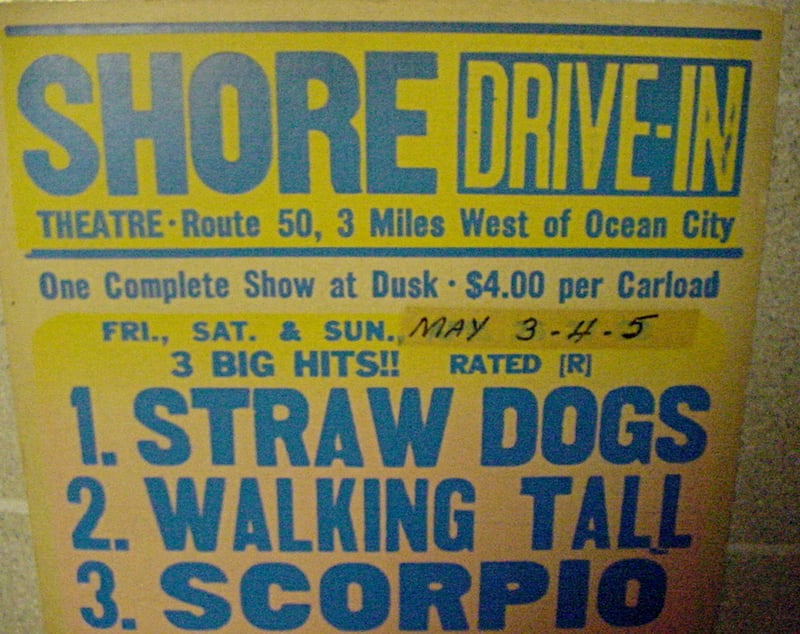 Original Shore Drive-in movie poster discovered at an auction house years ago..