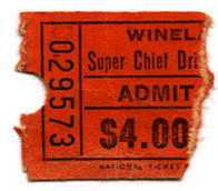 Ticket stub from last visit in August 1984.  On the bill: Wargames and Red Dawn.  Not two weeks later, theater unexpectedly closed forever.  Final feature for all time, The Karate Kid.

