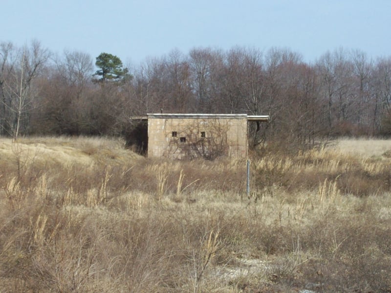 Trapp Maryland drive inn grounds.. what remains of the entrance booth