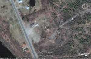 Aerial view of the empty lot