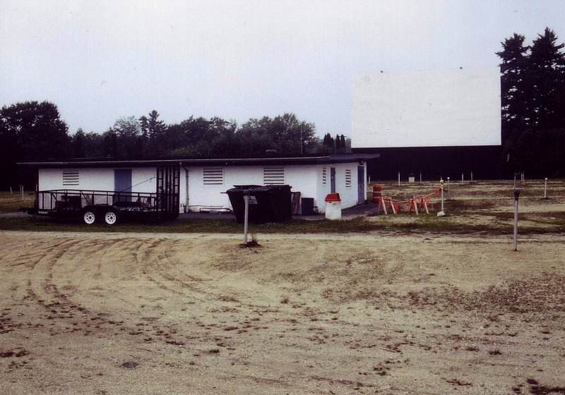 Shot behind the projection/concession building and screen
